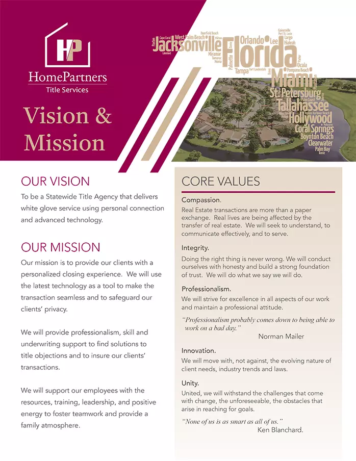 Home Partners Mission & Vision Statement